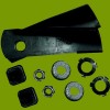 (image for) Victa Lawn Mower 18 Inch G Type Catcher Swing Back Blade & Bolt Set CA09161S, BNC3241